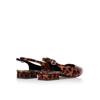 Γόβες mules animal print δερματίνη μυτερές